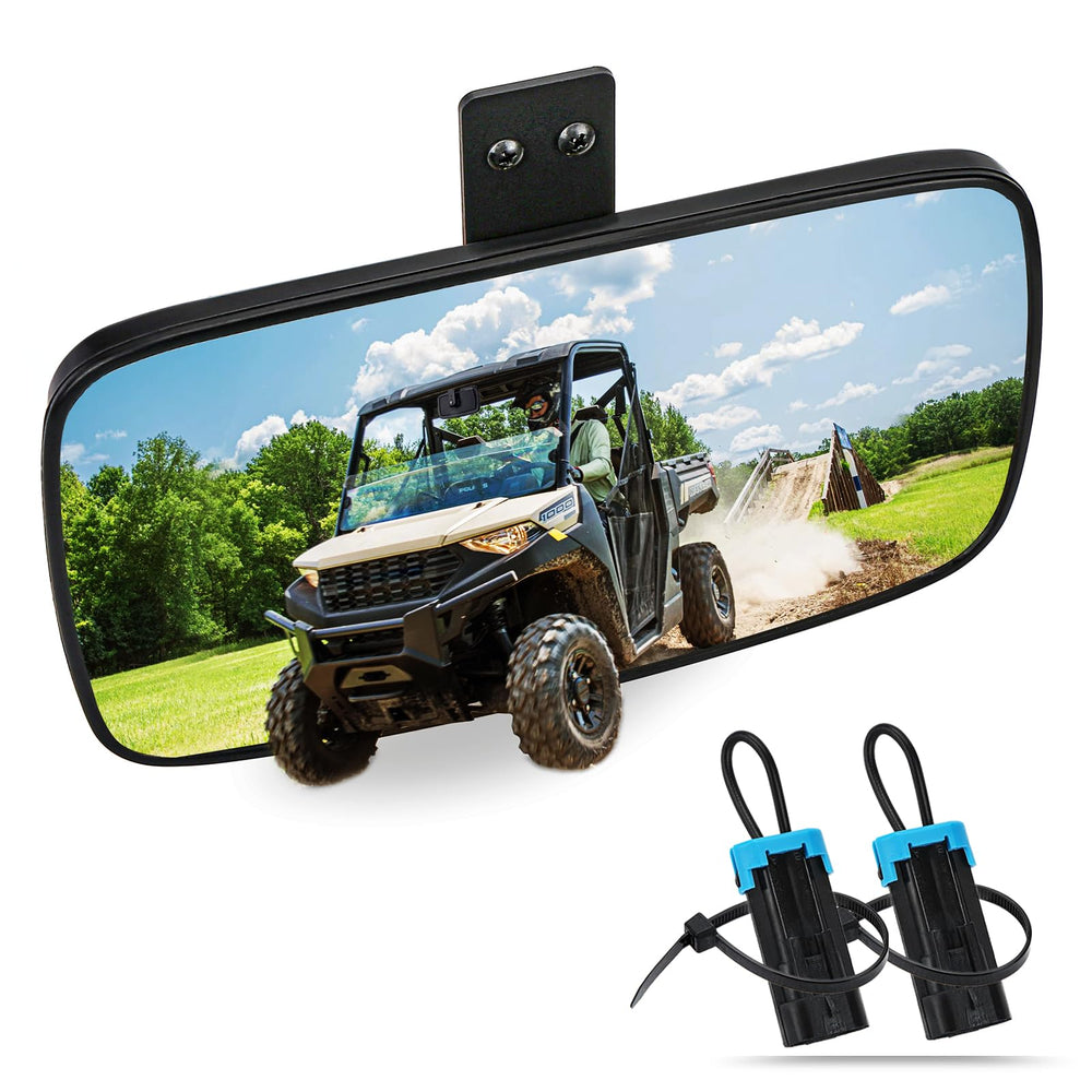 UNIGT front view of mirror showing wide HD glass for clearer rear vision