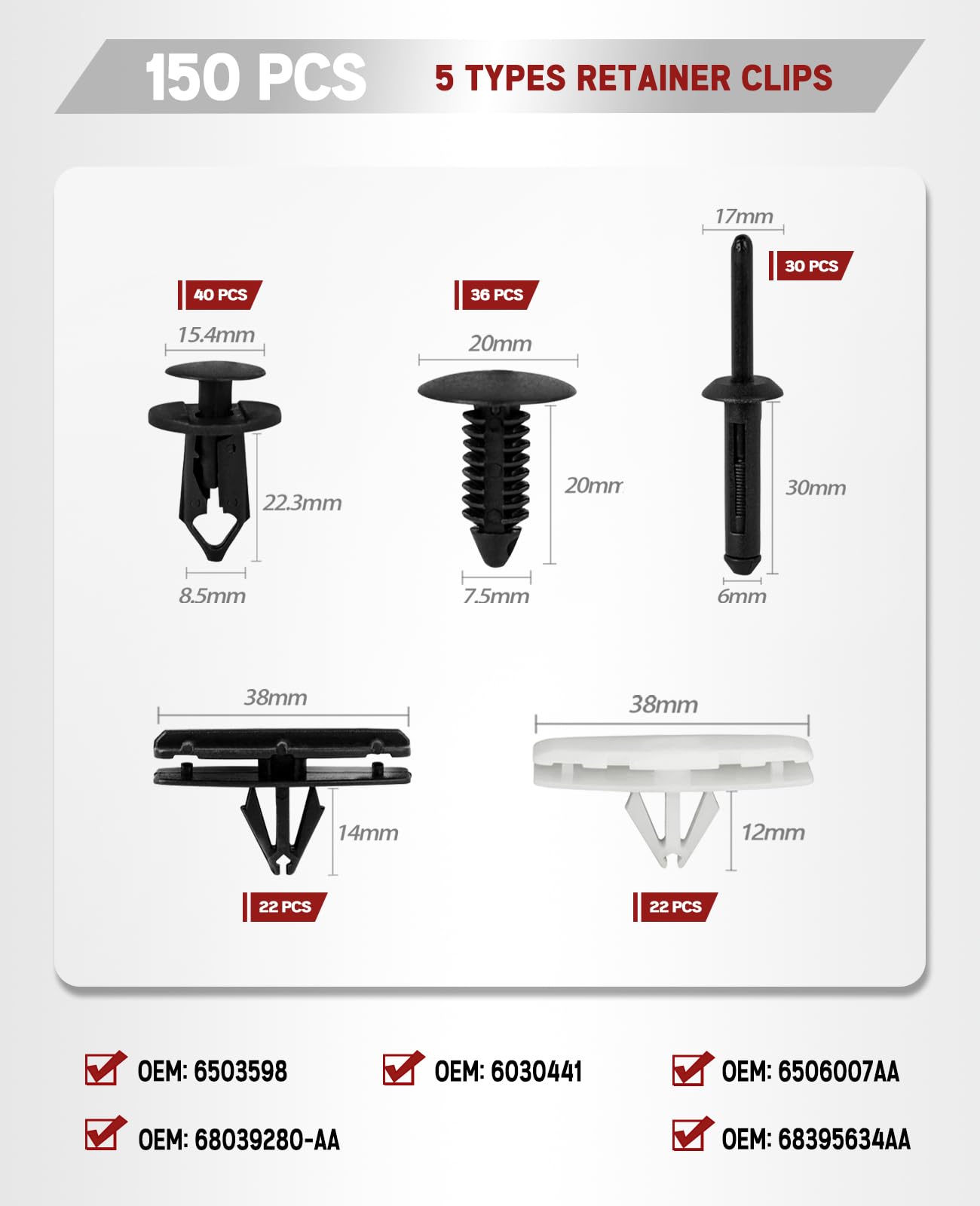 UNIGT tree rivet holding upper radiator cover for stable mounting