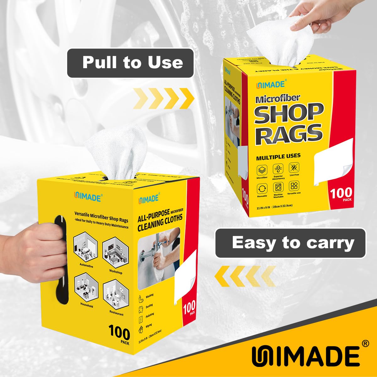 UNIMADE wet sheet showing super absorbent performance