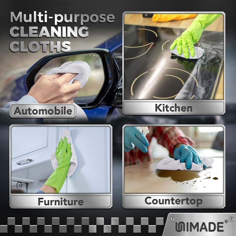 UNIMADE towels in washing machine showing reusable, machine-washable benefit