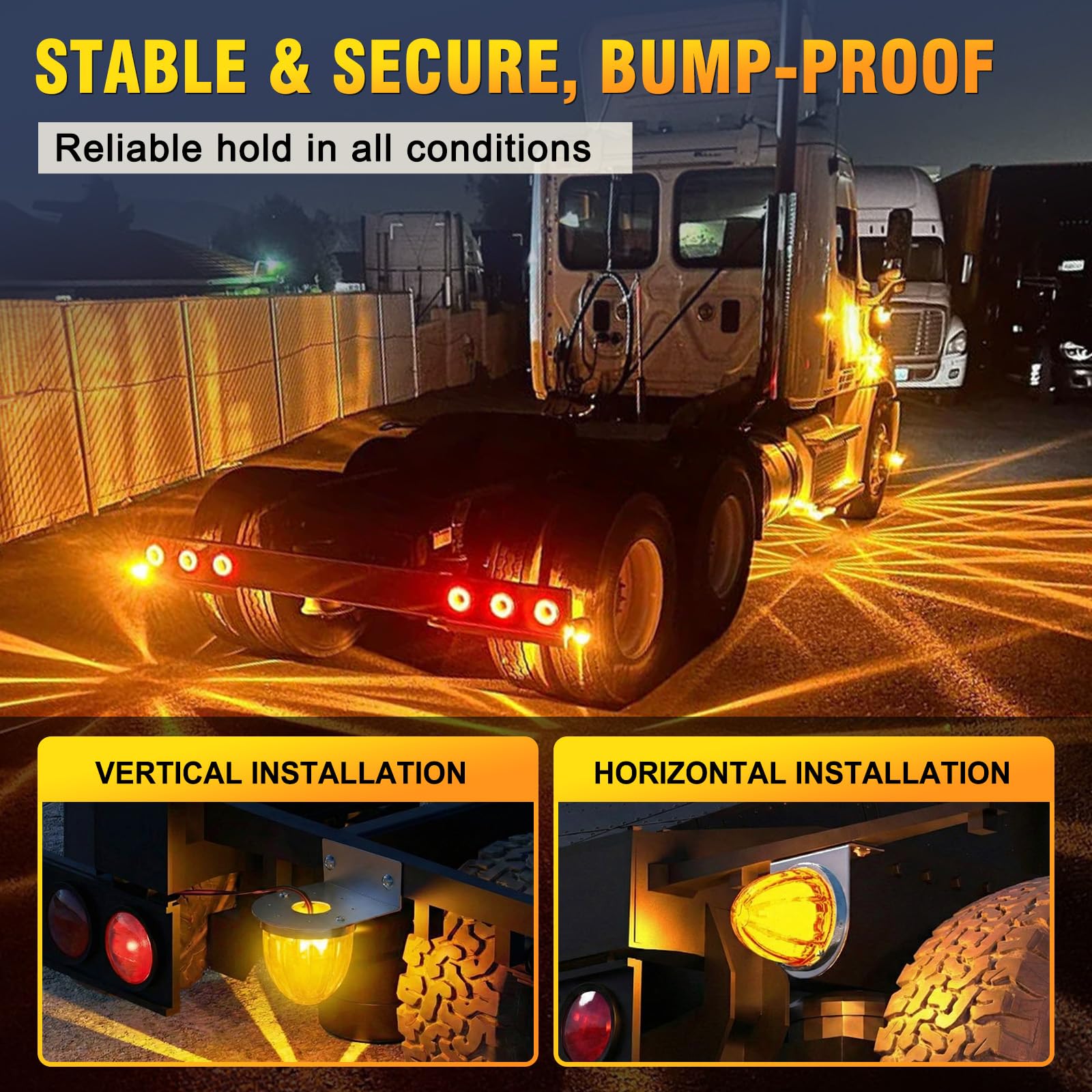 unionlux installed on truck side showing stable hold and appearance