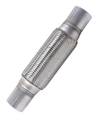 UNLRAE flex pipe front view showing universal stainless fit and durable construction