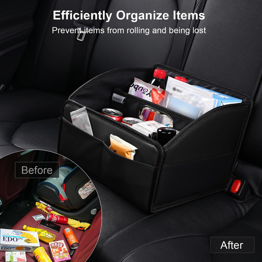 Uplien installed on back seat benefit: organizes toys and passenger items