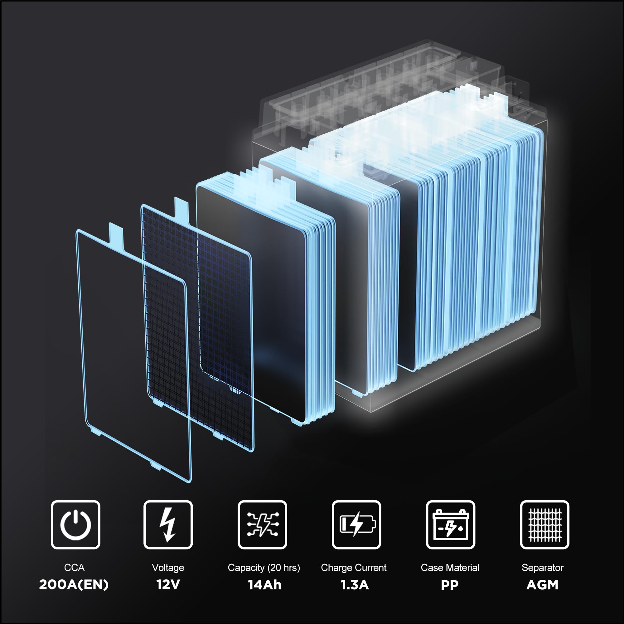 UPLUS AUX14-UP label and warranty sticker showing 36-month support and specs
