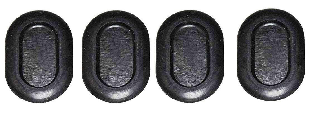 Upper Bound front view of four rubber oval plugs showing pack and fit benefit