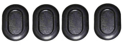 Upper Bound front view of four rubber oval plugs showing pack and fit benefit