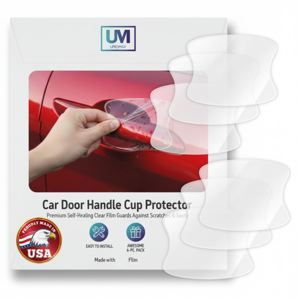 Upromax close-up of urethane film texture revealing durable clear finish benefit: impact resistance