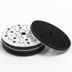 UPWOOD front view of 6-inch pad showing holes and hook-and-loop for better control
