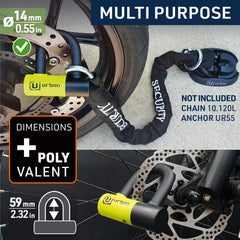 urban UR59 with fluorescent reminder cable preventing accidental ride-offs