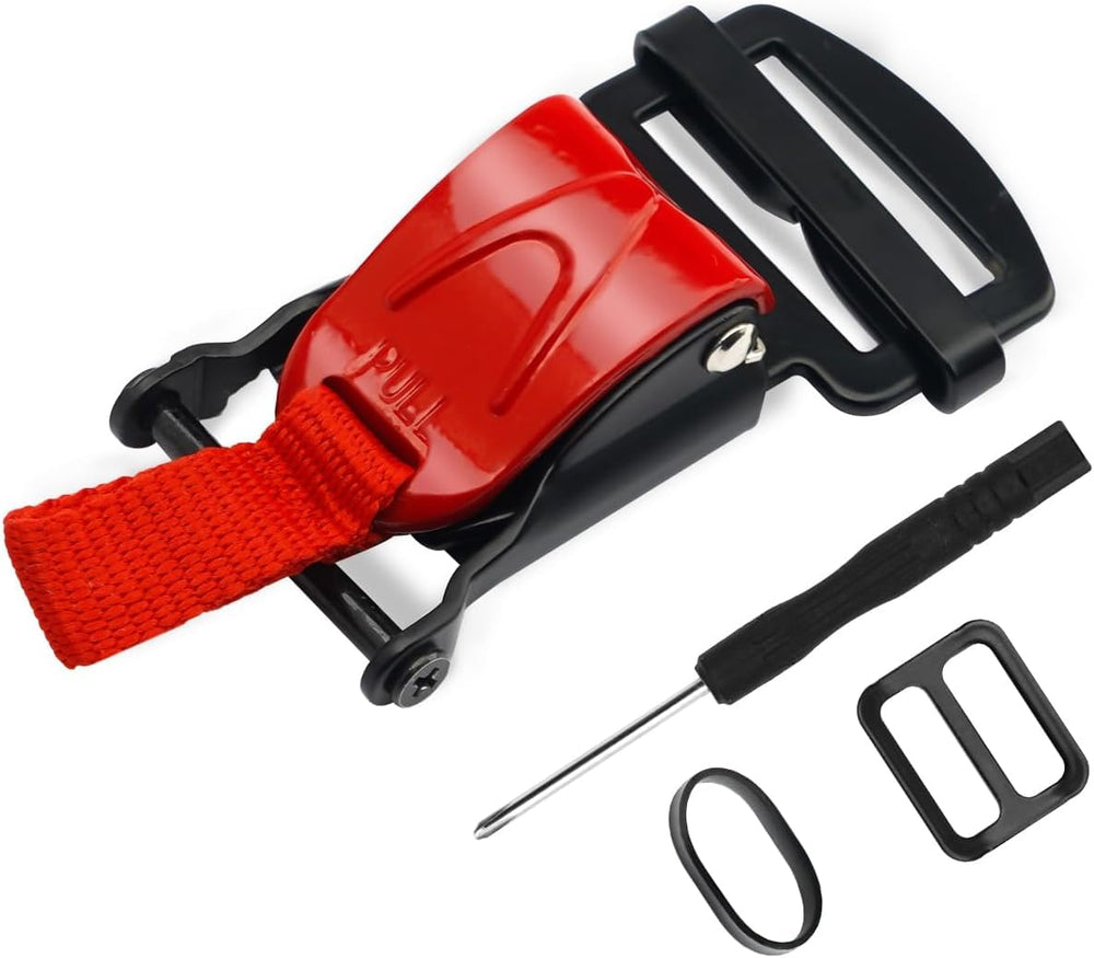 URLWALL front view of two-piece buckle kit showing components and benefits