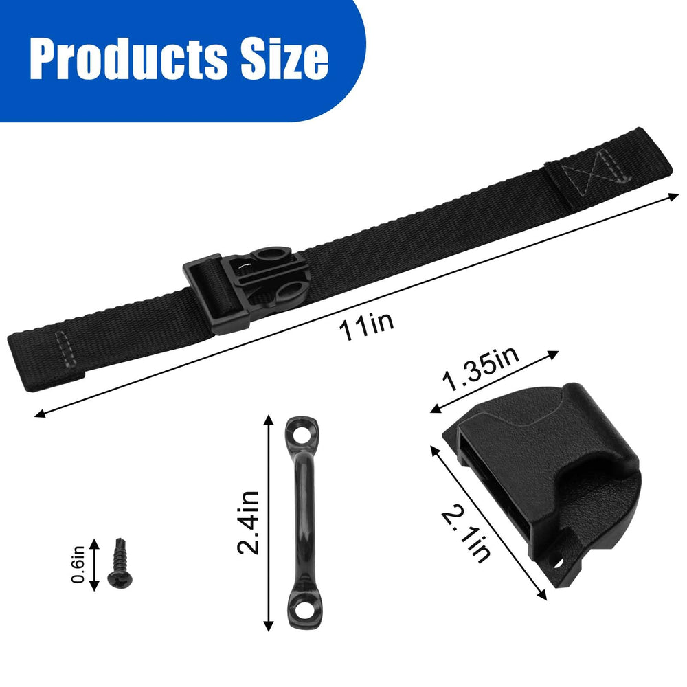 URYKEC close-up of ABS plastic buckle and reinforced cloth strap for durability