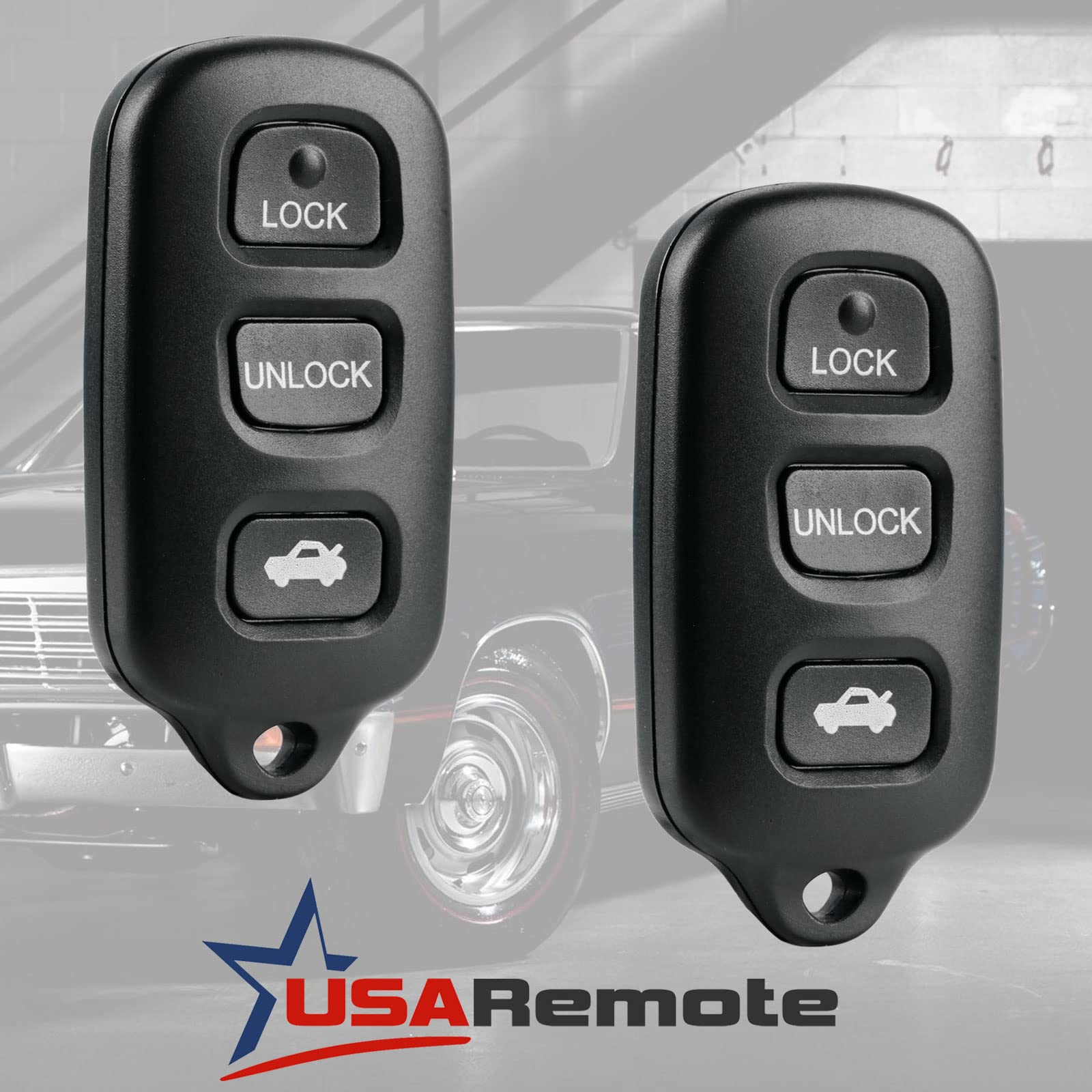 USARemote back label and battery compartment displayed for quick replacement