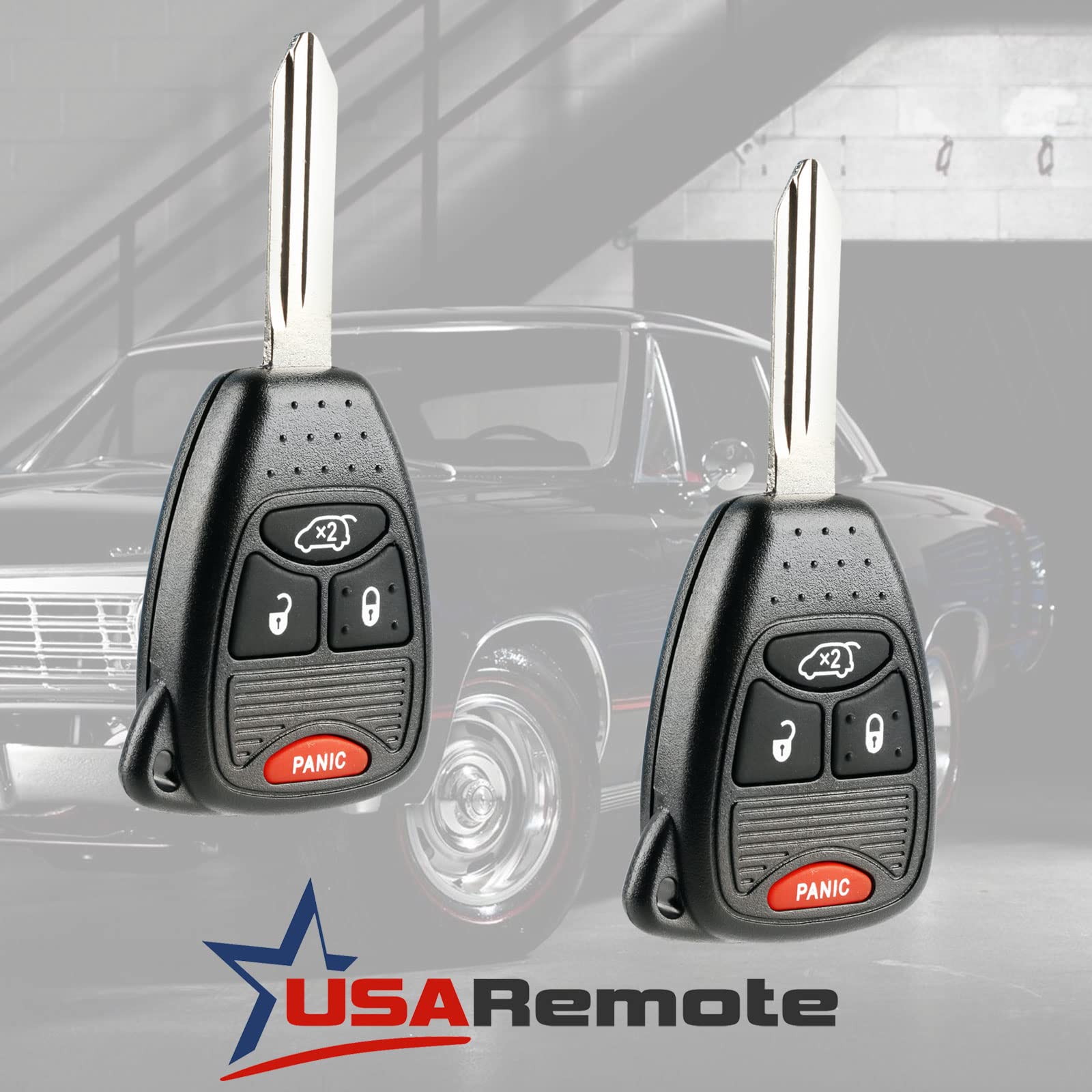USARemote close-up of buttons and logo showing tactile buttons for reliable operation