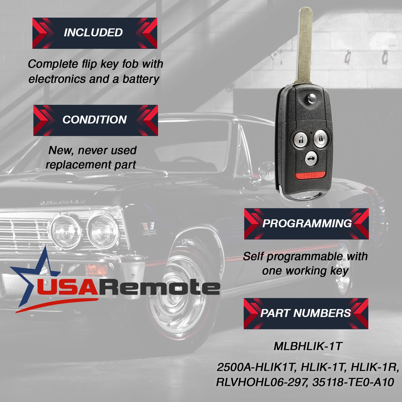 USARemote internal circuit and battery included for quick setup