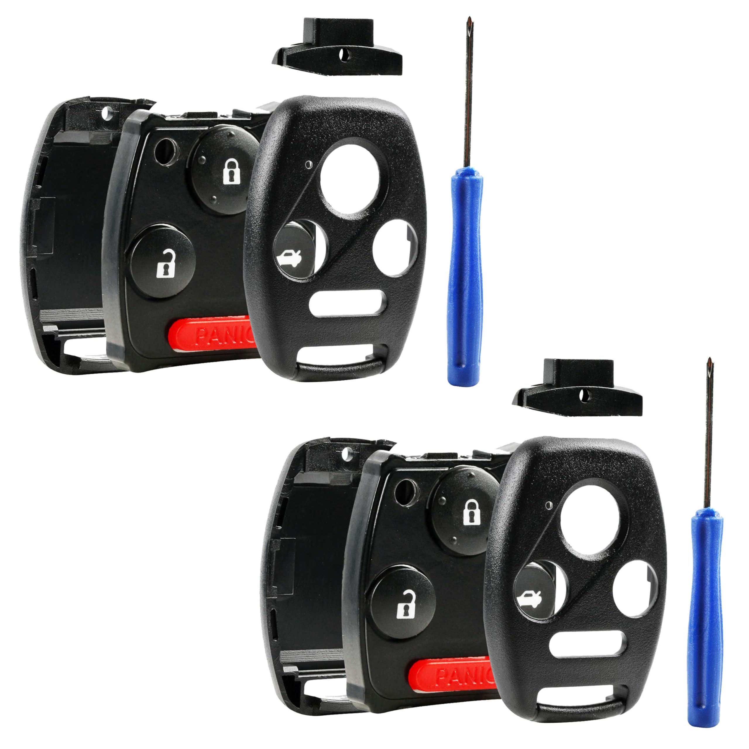USARemote front view of two 4-button shells showing clean finish and fit