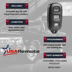 USARemote ignition key blade blank ready for cutting to match your Toyota