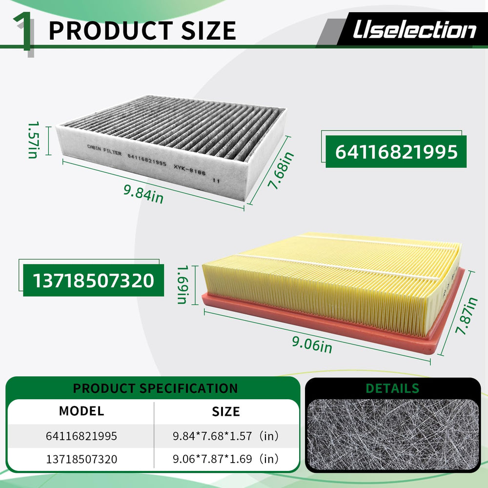 Uselection cabin filter close-up showing activated carbon layer for odor control