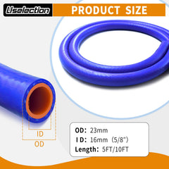 Uselection cut end showing 5/8" inner diameter for accurate fit and easy trimming