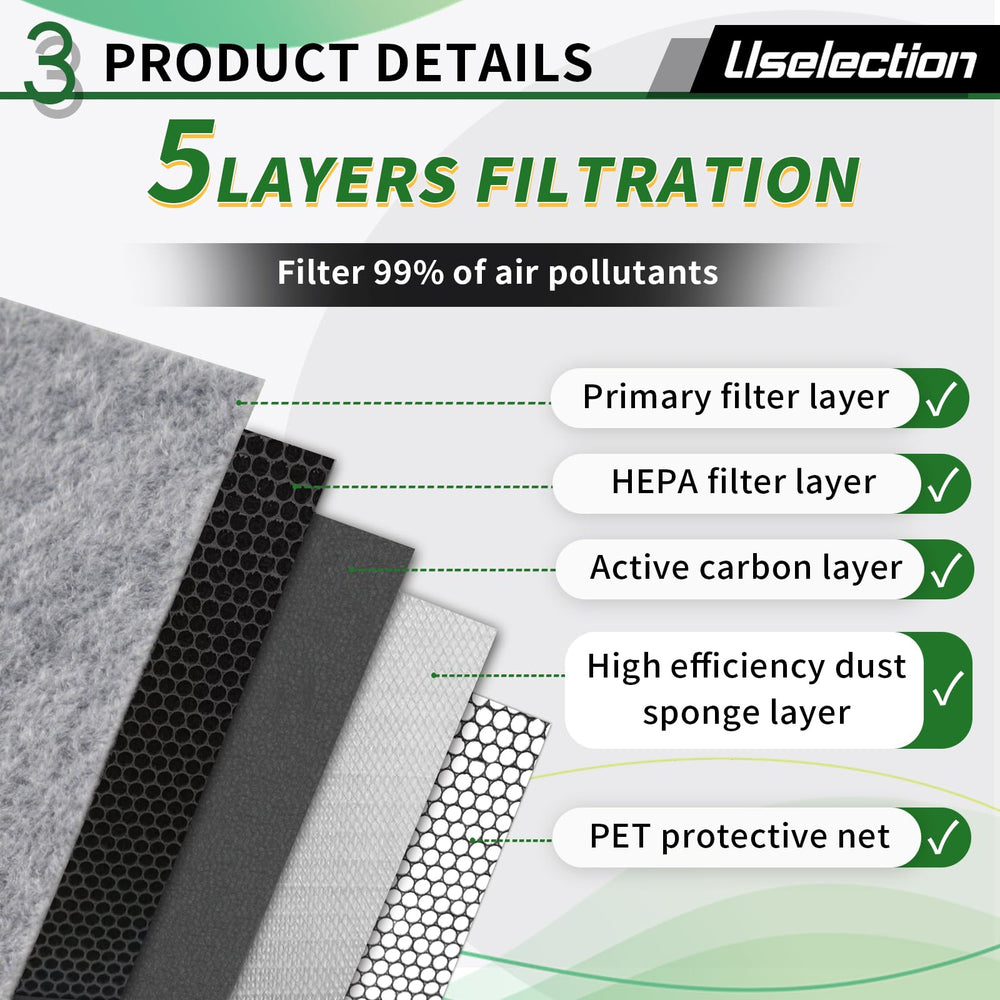 Uselection filters installed in engine bay improving intake protection