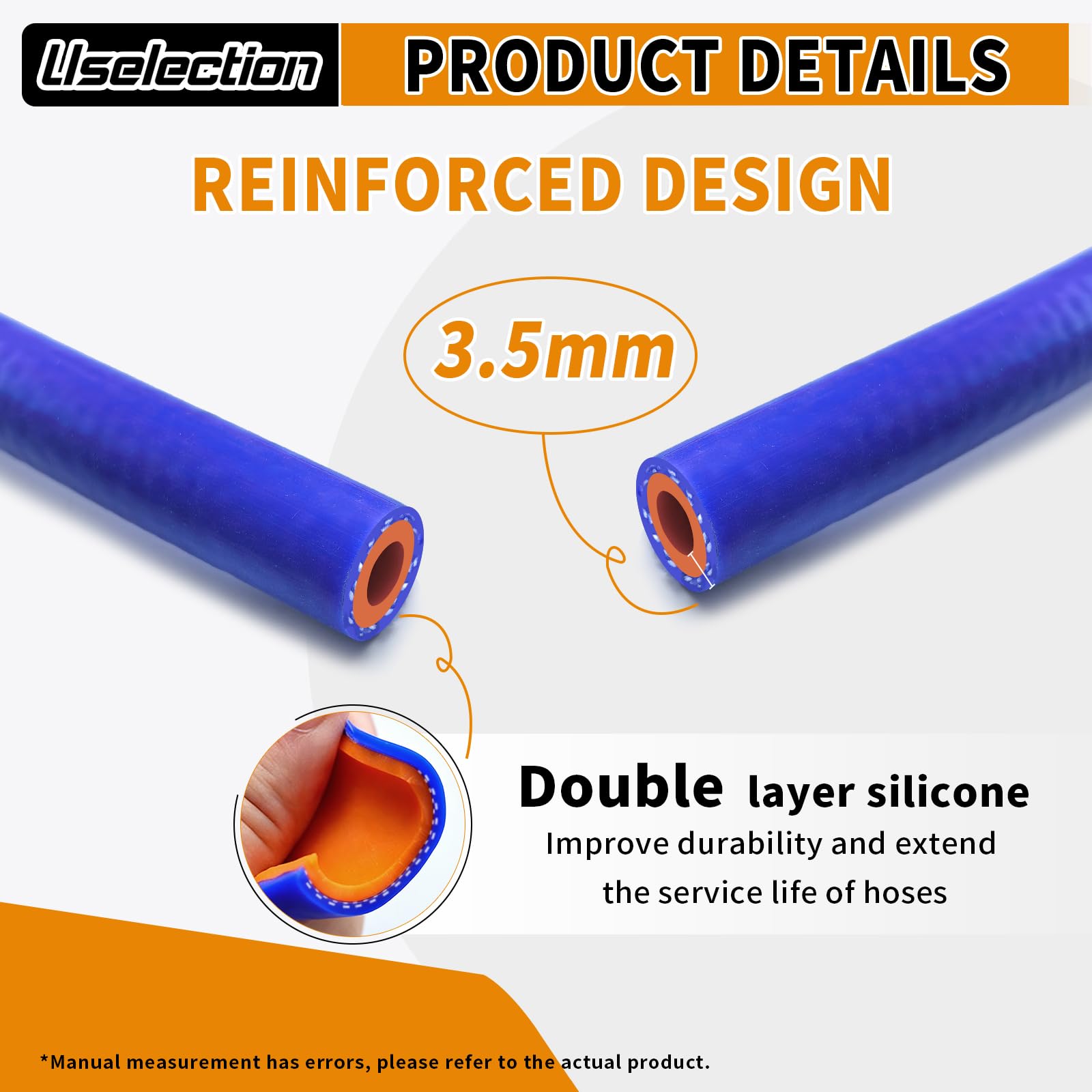 Uselection hose routed in tight bend showing flexibility and simplified installation