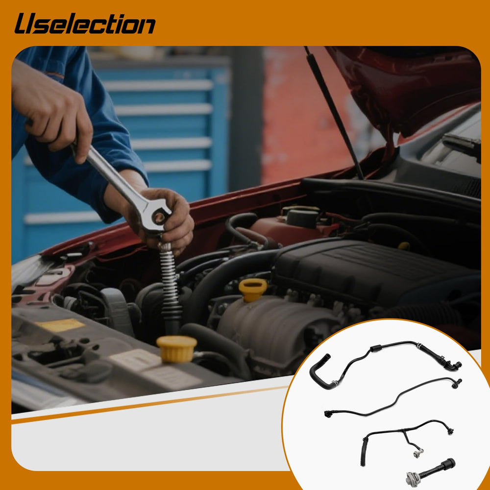 Uselection technician installing hoses illustrating professional fitment
