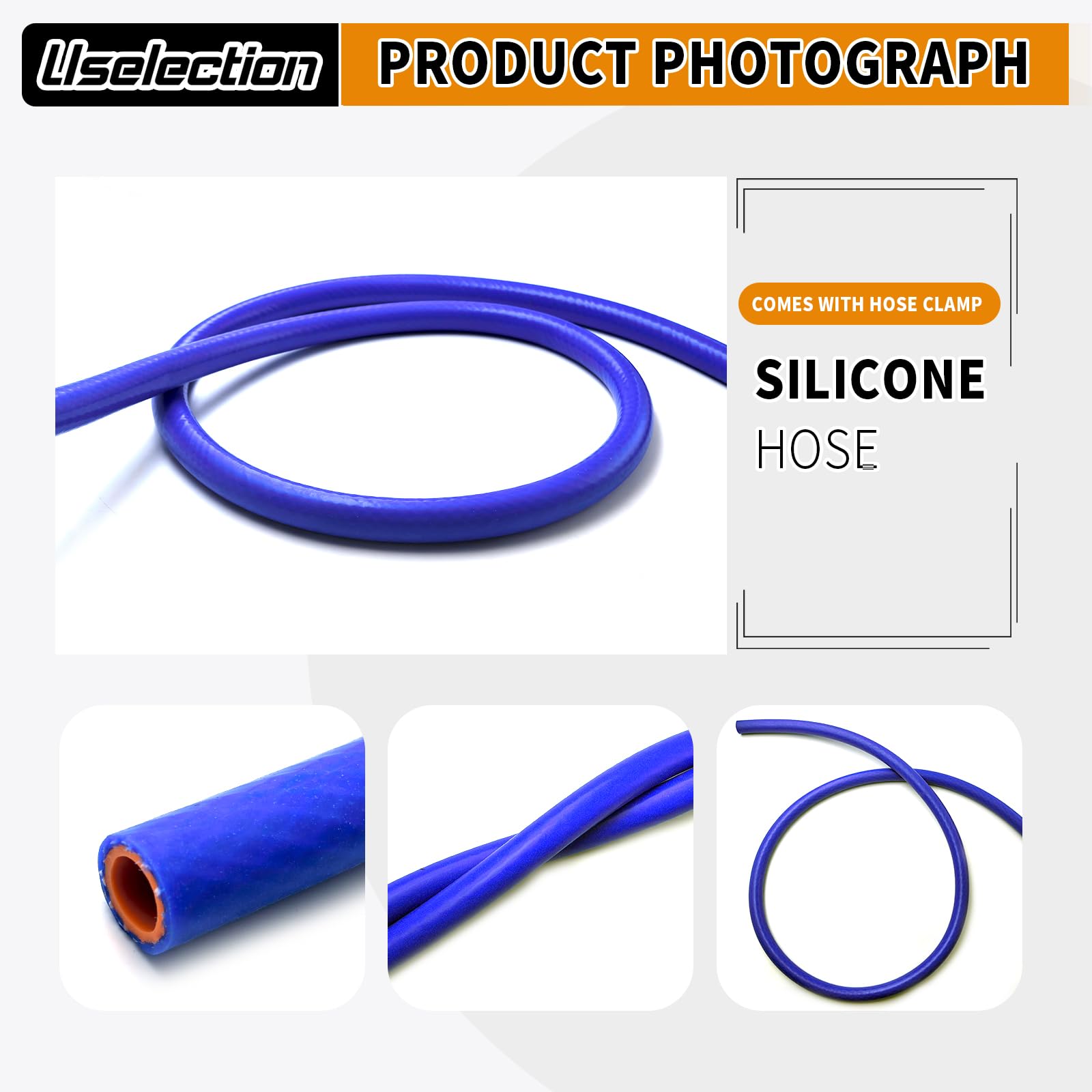 Uselection label and visible polyester fiber reinforcement showing high‑pressure strength