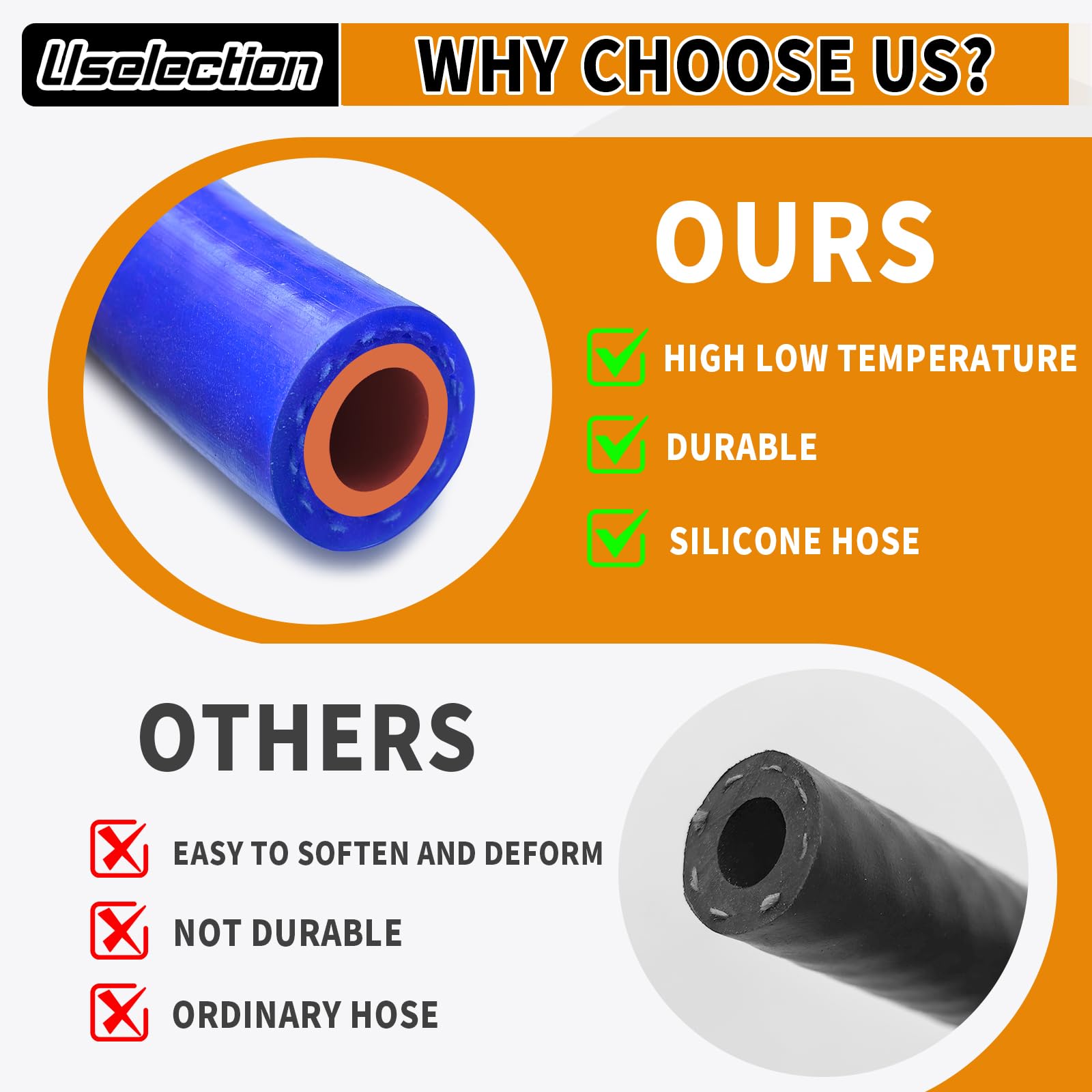 Uselection silicone surface texture close up showing smooth finish and abrasion resistance