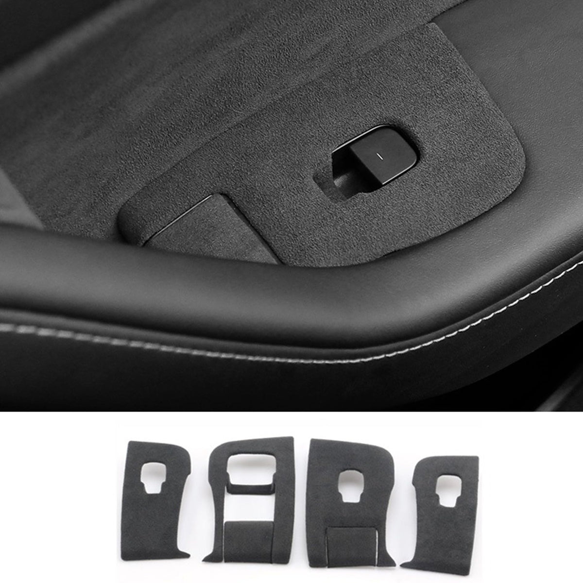 ushilife suede trim front panel showing clean coverage and refined look