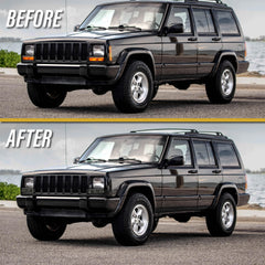 USR DEPO installed on 1999 Cherokee XJ front view demonstrating refreshed look