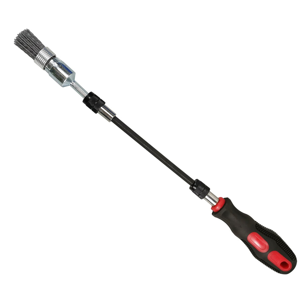 UTMALL brush cleaning an injector seat in engine showing in-use benefit removes carbon safely