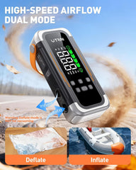 UTRAI inflator hose and four nozzles displayed for versatile inflation