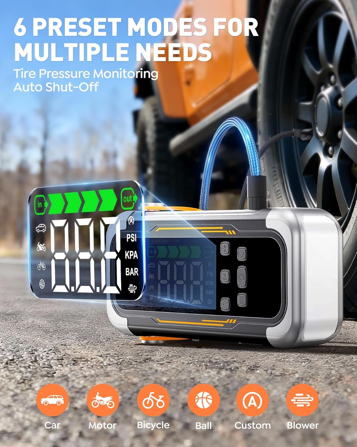 UTRAI LED display and three-mode light for clear controls and safety