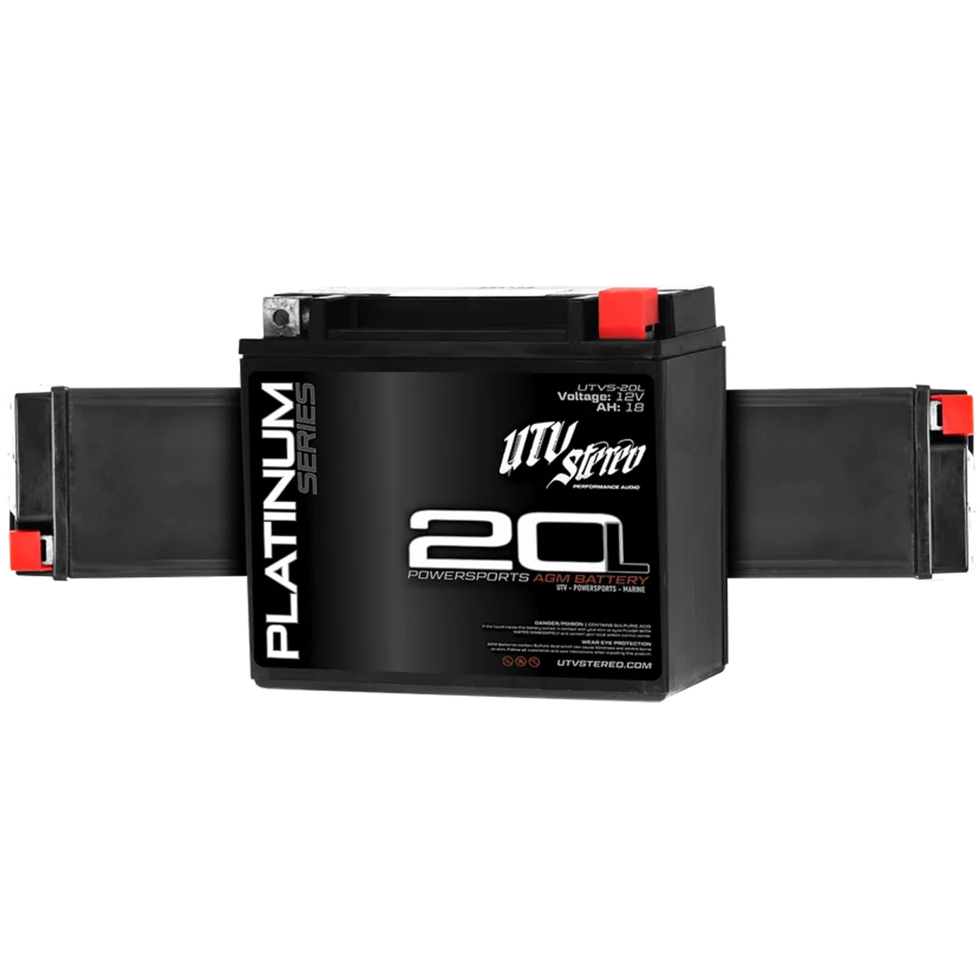 UTV Stereo side profile illustrates correct dimensions for easy drop-in fitment
