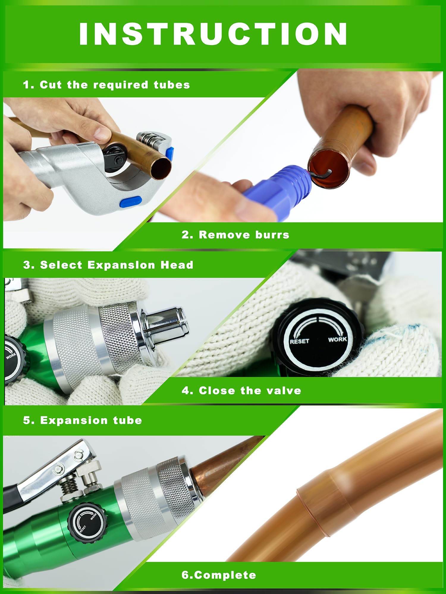 UTZIKO size comparison of tubes and dies illustrating fit and jobsite readiness