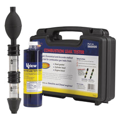 UView 16oz tester fluid bottle label visible, providing clear color-change detection benefit