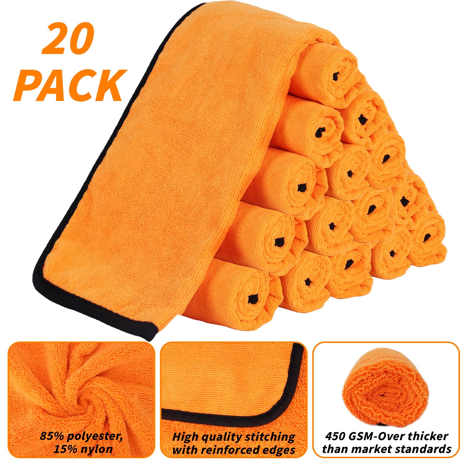 UZLU close-up of plush microfiber texture for gentle cleaning