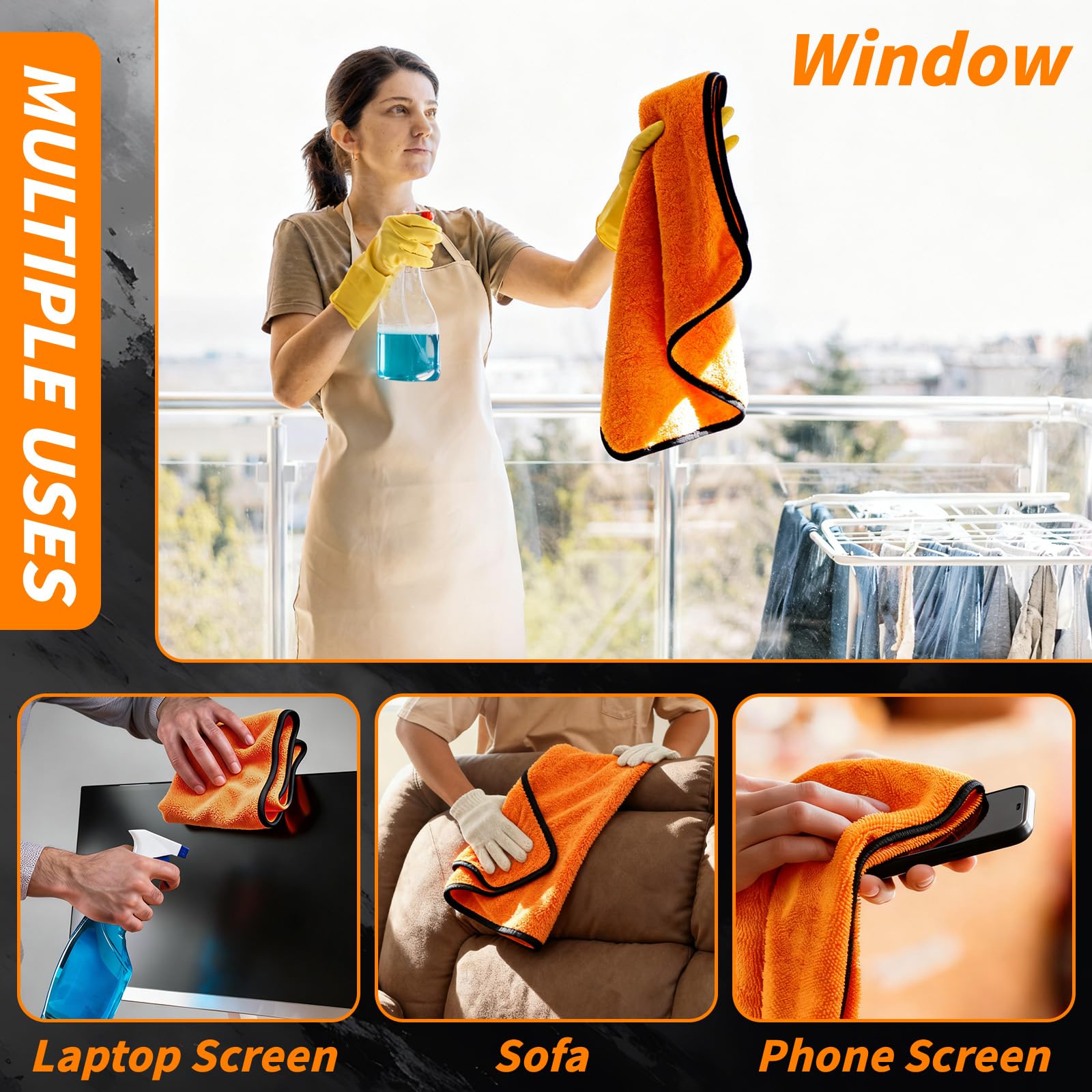 UZLU stacked towels stored in glovebox for easy access