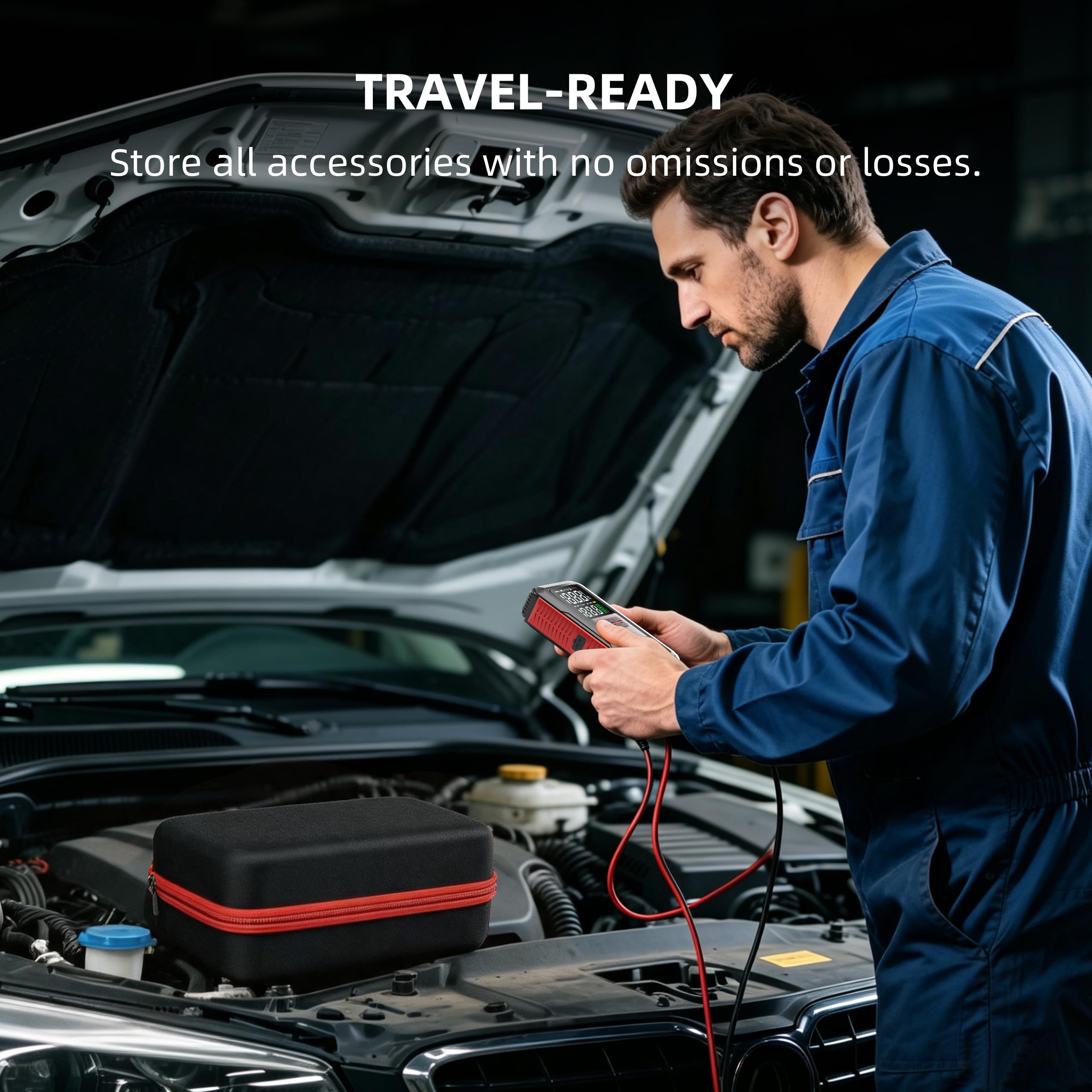 UZNY unit in hand showing compact size and trunk-friendly portability
