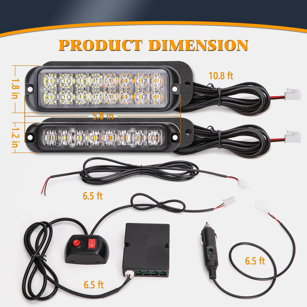 V-SEK lights in use on road at night showing strong visibility benefit