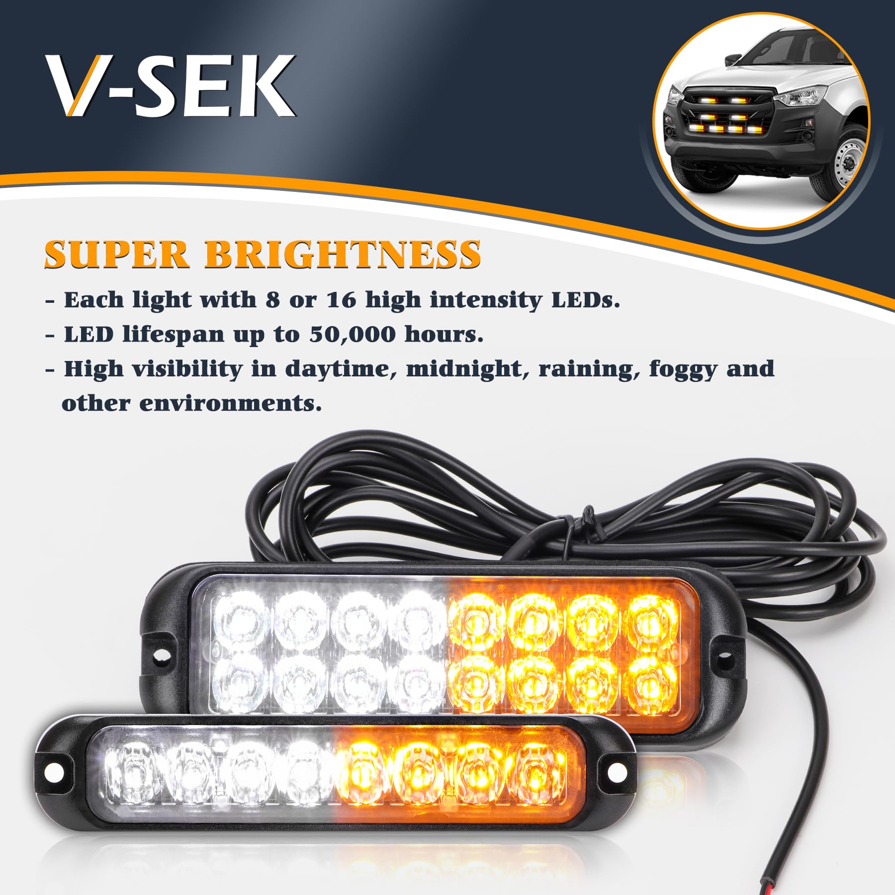 V-SEK wiring and connectors showing long cables for flexible installation