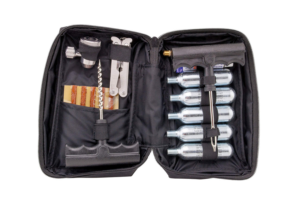 V1 Motor kit front view showing compact case and contents for quick repair