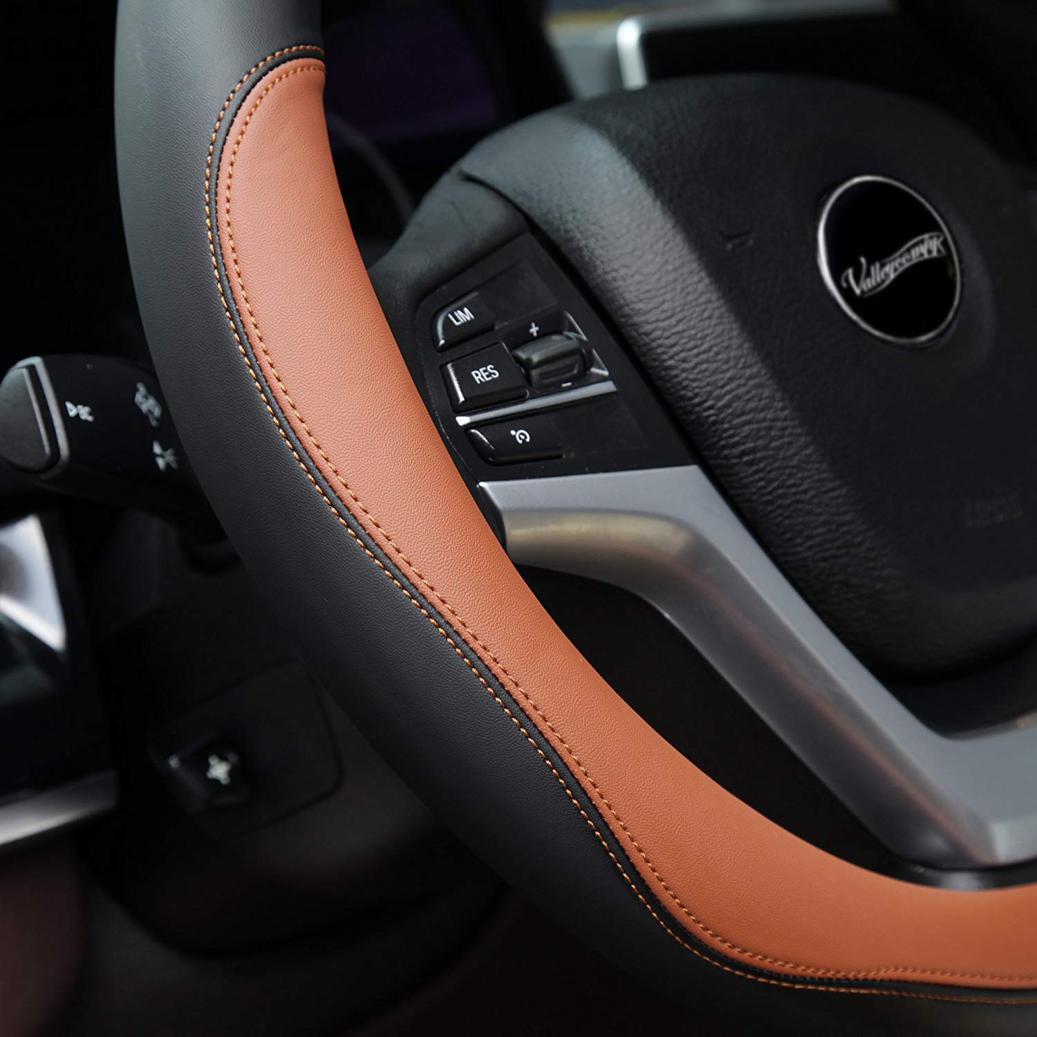 Valleycomfy close-up of microfiber grain and stitching for improved grip