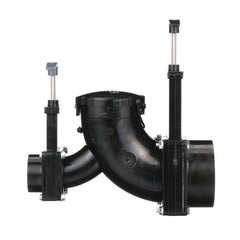 Valterra double rotating valve front view showing dual hubs and tidy profile for cleaner drains