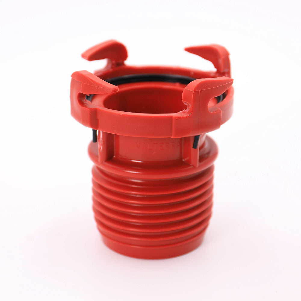 Valterra adapter in use at dump station showing cleaner, faster wastewater handling