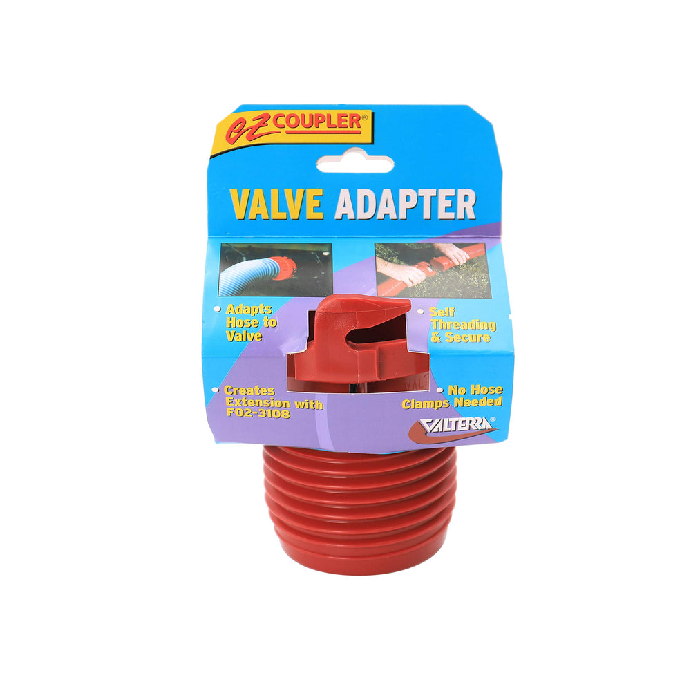 Valterra red finish closeup illustrating high visibility to find gear quickly