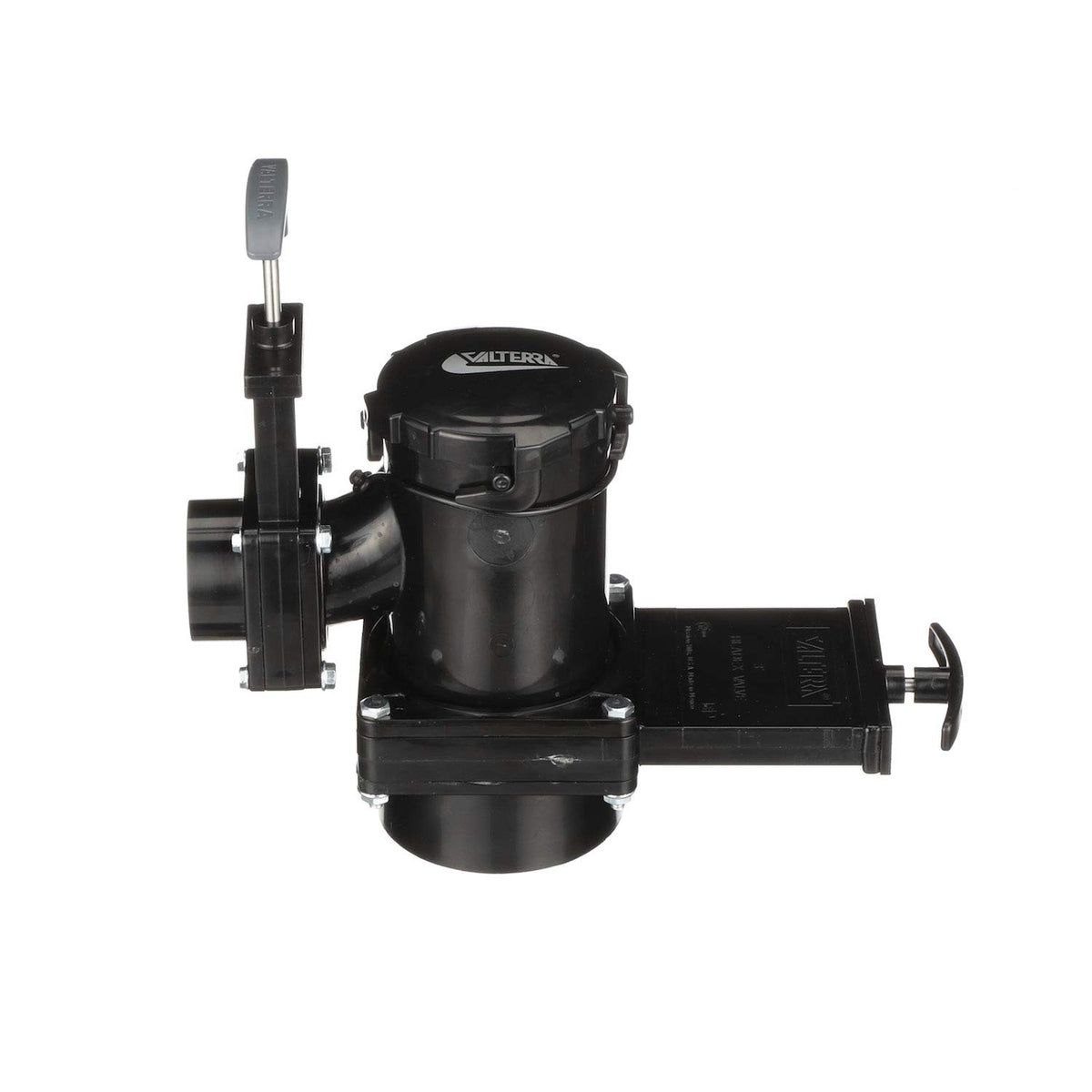 Valterra front view of San Tee showing both ports and quick hookup benefit