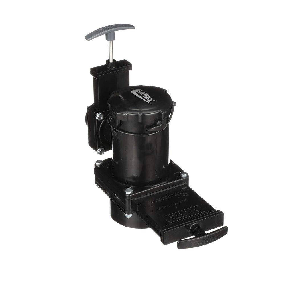 Valterra San Tee installed on an RV hub illustrating tidy connection