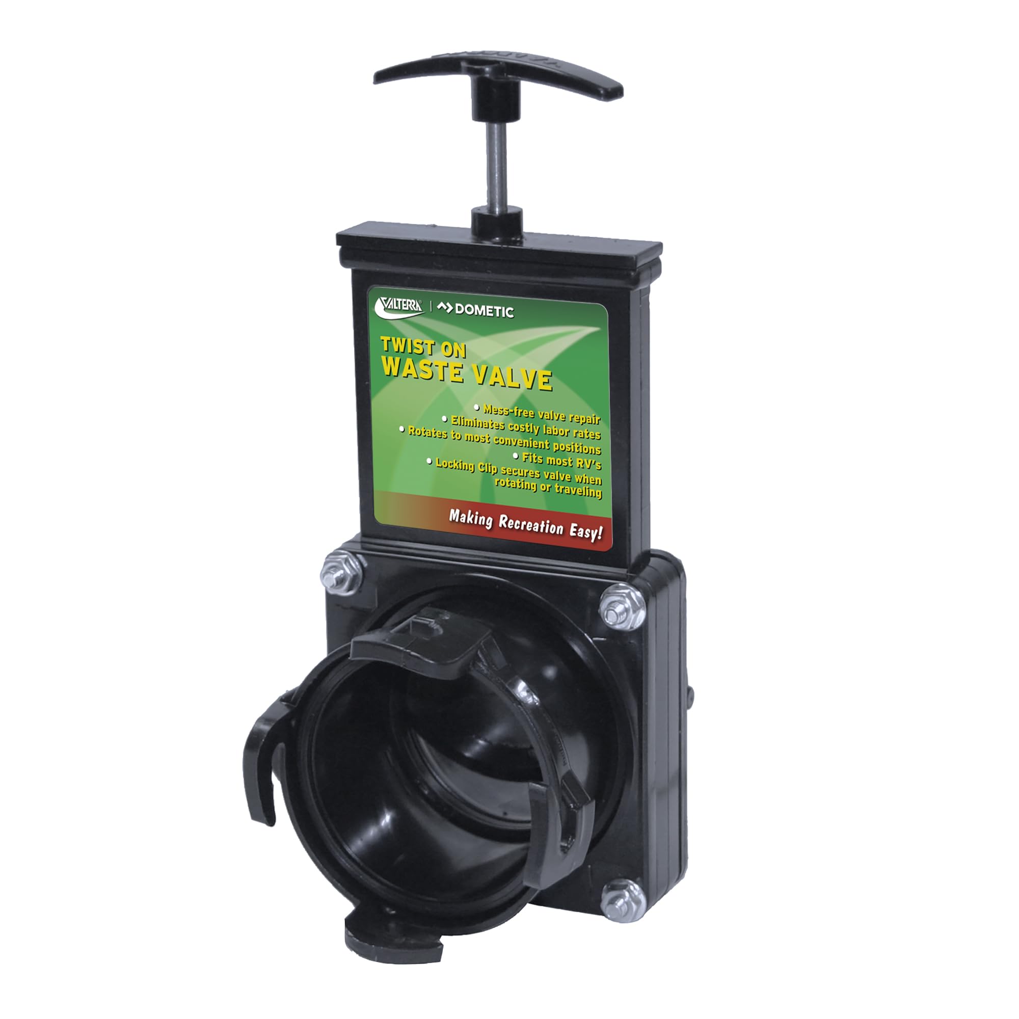 Valterra T58 front view showing adapter face and sealing surface for leak reduction