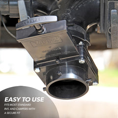 Valterra T58 with handle engaged showing easy operation using existing paddle