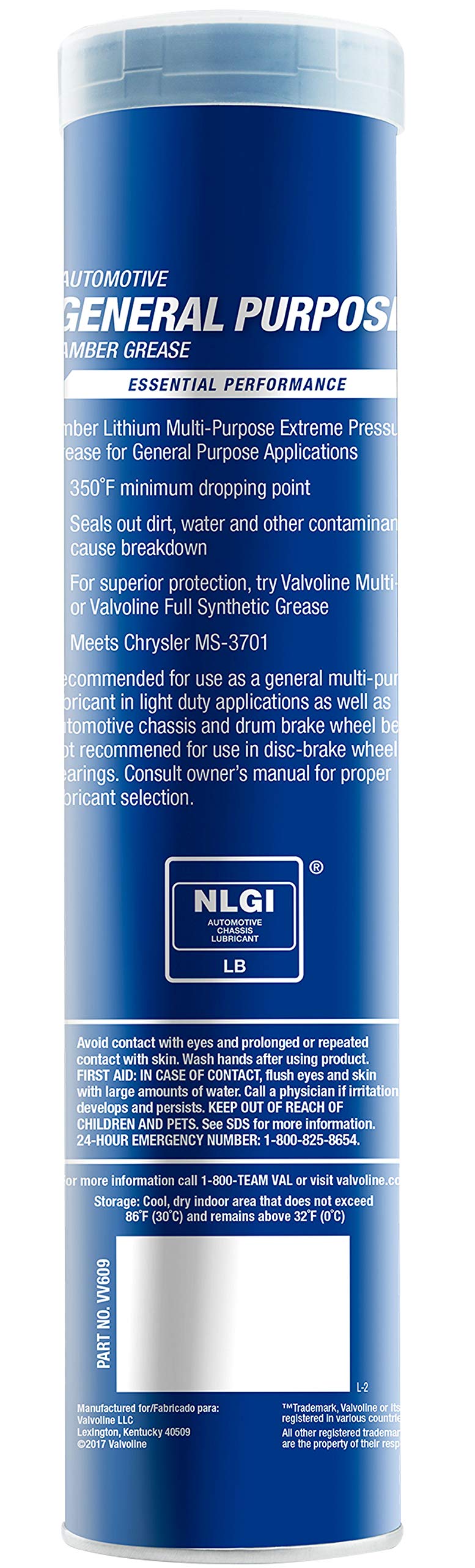 Valvoline grease cartridge installed in grease gun being dispensed, speeds maintenance tasks
